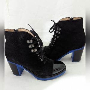 B Store Nicole 2 Black/Blue Booties 38